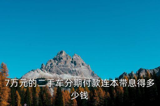 買車貸七萬利息有多少錢,買車車貸利息一般是多少