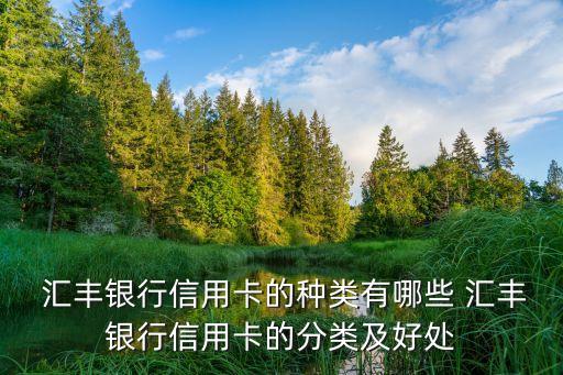  匯豐銀行信用卡的種類有哪些 匯豐銀行信用卡的分類及好處