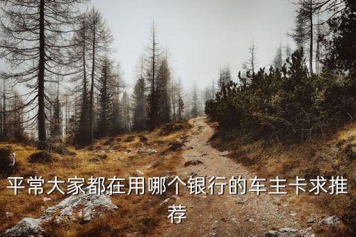 平常大家都在用哪個銀行的車主卡求推薦
