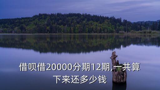 借唄借20000分期12期,一共算下來(lái)還多少錢