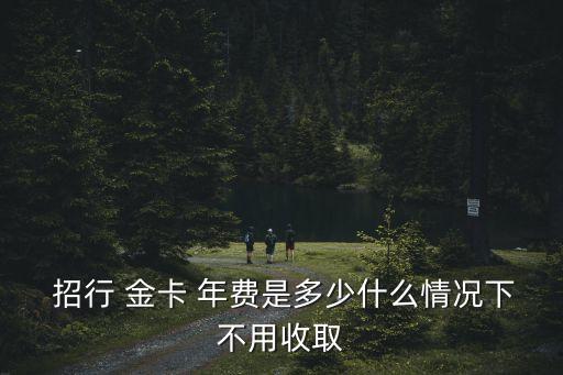  招行 金卡 年費是多少什么情況下不用收取