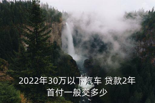 30萬(wàn)買車貸款多少錢,買車貸款2萬(wàn)一個(gè)月還多少
