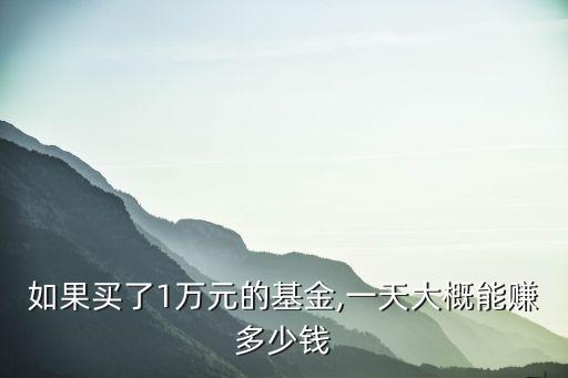 如果買(mǎi)了1萬(wàn)元的基金,一天大概能賺多少錢(qián)