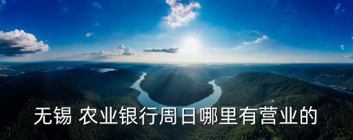 無錫 農(nóng)業(yè)銀行周日哪里有營業(yè)的