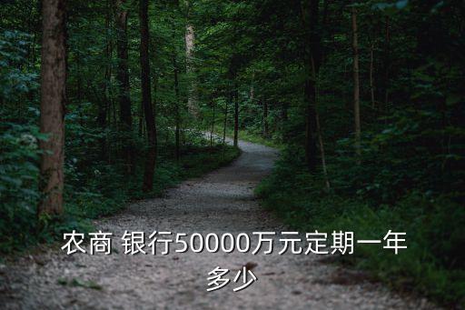  農(nóng)商 銀行50000萬(wàn)元定期一年多少