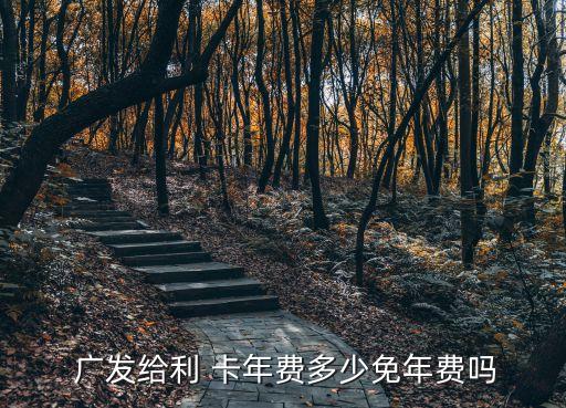  廣發(fā)給利 卡年費多少免年費嗎