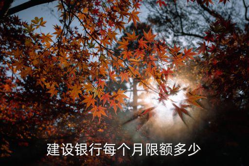建行小賬戶額度是多少,建行對公賬戶備用金每月額度