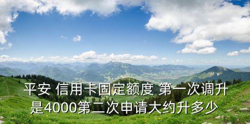 平安信用卡第一次提額是多少錢,浦發(fā)信用卡第一次提額要幾個(gè)月