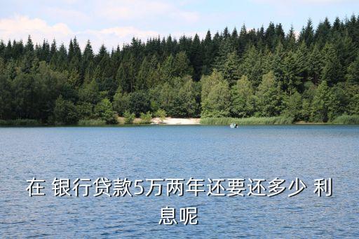 銀行借五萬利息是多少錢,五萬塊借兩年銀行利息