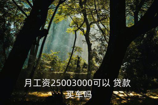 貸款買車月收入要多少,月收入4000可以貸款買車嗎