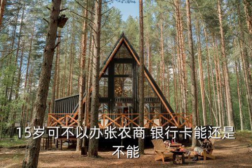 15歲可不以辦張農(nóng)商 銀行卡能還是不能