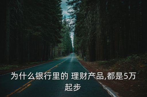 為什么銀行里的 理財產(chǎn)品,都是5萬起步