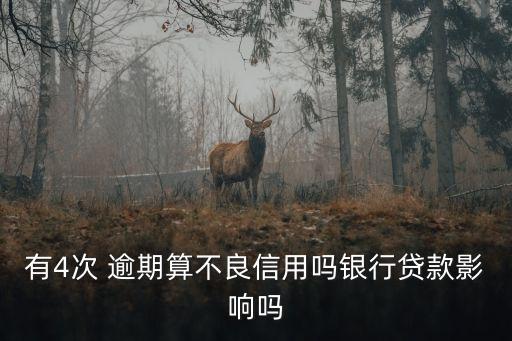 有4次 逾期算不良信用嗎銀行貸款影響嗎