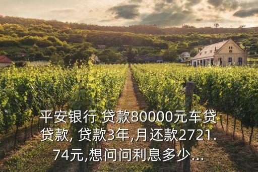 平安新車貸款 每月多少,平安掌上貸款新車貸