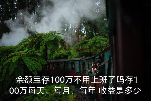  余額寶存100萬不用上班了嗎存100萬每天、每月、每年 收益是多少