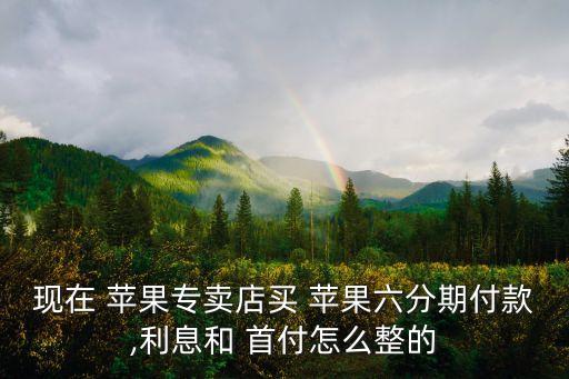 現(xiàn)在 蘋果專賣店買 蘋果六分期付款,利息和 首付怎么整的