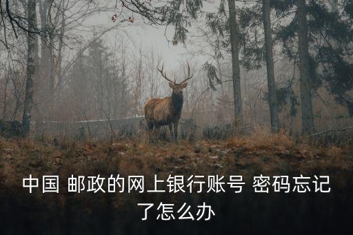 如何重置郵政網(wǎng)銀密碼是多少