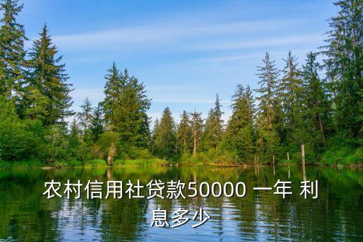 農(nóng)村信用社貸款50000 一年 利息多少