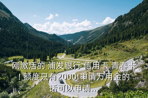 浦發(fā)銀行的青春信用卡額度多少