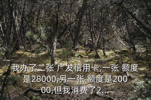 廣發(fā)第二張卡額度多少錢