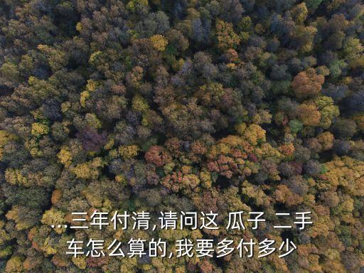 ...三年付清,請問這 瓜子 二手車怎么算的,我要多付多少