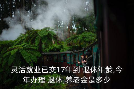 2017年退休能開多少