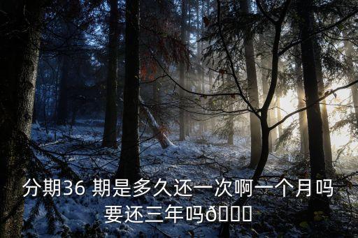 分期36 期是多久還一次啊一個(gè)月嗎要還三年嗎?