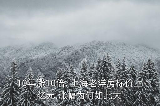 10年漲10倍, 上海老洋房標(biāo)價(jià)上億元,漲幅為何如此大
