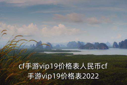 cf手游vip19價(jià)格表人民幣cf手游vip19價(jià)格表2022