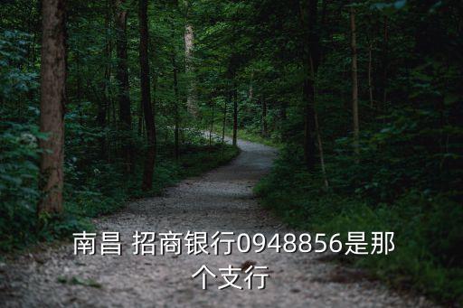  南昌 招商銀行0948856是那個(gè)支行