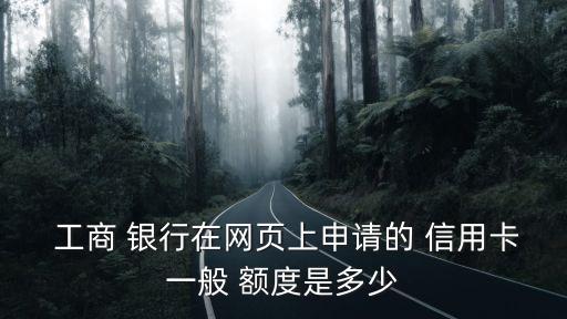  工商 銀行在網(wǎng)頁上申請的 信用卡一般 額度是多少