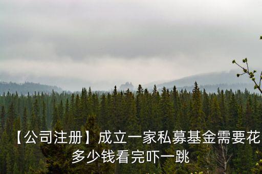 【公司注冊】成立一家私募基金需要花多少錢看完嚇一跳