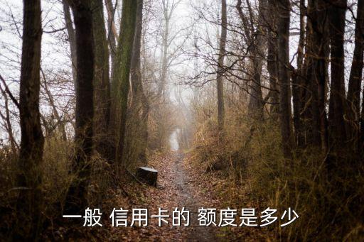 一般 信用卡的 額度是多少