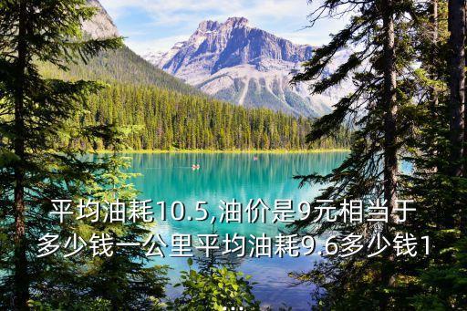 平均油耗10.5,油價(jià)是9元相當(dāng)于多少錢一公里平均油耗9.6多少錢1...