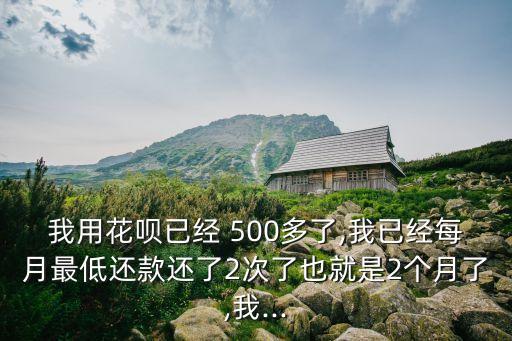 我用花唄已經(jīng) 500多了,我已經(jīng)每月最低還款還了2次了也就是2個(gè)月了,我...