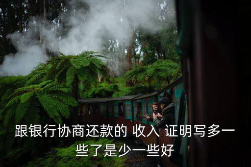 跟銀行協(xié)商還款的 收入 證明寫多一些了是少一些好