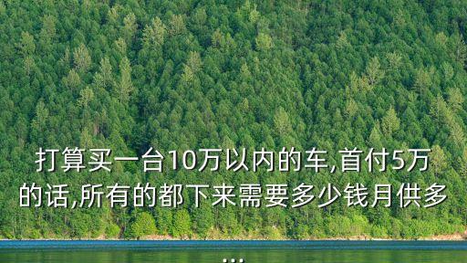 想買輛10萬左右的車車貸多少