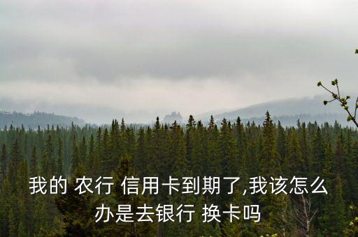 我的 農(nóng)行 信用卡到期了,我該怎么辦是去銀行 換卡嗎