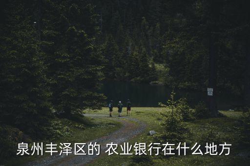 泉州豐澤區(qū)的 農(nóng)業(yè)銀行在什么地方