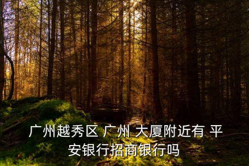  廣州越秀區(qū) 廣州 大廈附近有 平安銀行招商銀行嗎