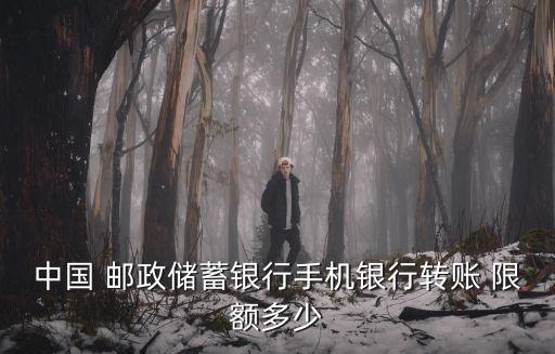 中國 郵政儲蓄銀行手機銀行轉賬 限額多少
