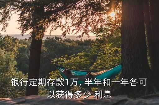 銀行定期存款1萬, 半年和一年各可以獲得多少 利息