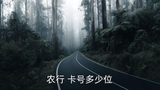 農(nóng)行 卡號(hào)多少位