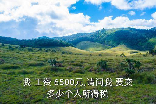 6500的工資要交多少錢啊
