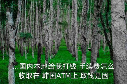...國(guó)內(nèi)本地給我打錢 手續(xù)費(fèi)怎么收取在 韓國(guó)ATM上 取錢是固