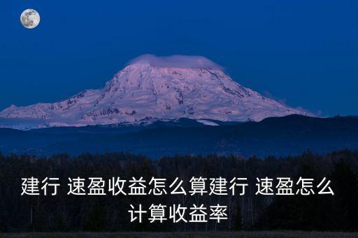 速盈你們買了多少,建行速盈買多少合適