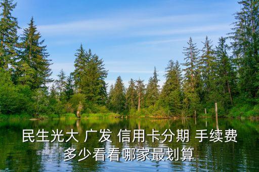 民生光大 廣發(fā) 信用卡分期 手續(xù)費(fèi)多少看看哪家最劃算