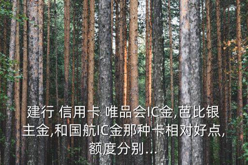 建行 信用卡 唯品會(huì)IC金,芭比銀主金,和國(guó)航IC金那種卡相對(duì)好點(diǎn),額度分別...