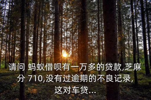 螞蟻信用710可以借多少錢