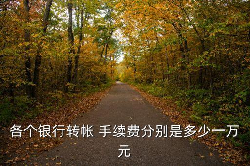 各個(gè)銀行轉(zhuǎn)帳 手續(xù)費(fèi)分別是多少一萬元